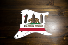 Load image into Gallery viewer, California-Flag Strat Pickguard by Carmedon
