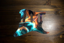 Load image into Gallery viewer, Dark Crystal Orange and Green-Psychedelic Strat Pickguard
