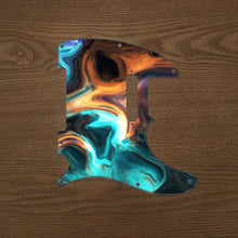 Load image into Gallery viewer, Dark Crystal Orange and Green-Psychedelic Tele Pickguard by Carmedon