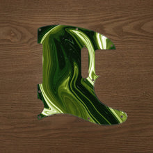 Load image into Gallery viewer, Dark Crystal Yellow-Psychedelic Tele Pickguard by Carmedon