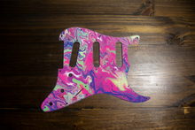 Load image into Gallery viewer, Neon Nightmare, pink psychedelic SSS strat pickguard