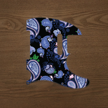 Load image into Gallery viewer, Vintage Paisley Blue on Black-Paisley Tele Pickguard by Carmedon