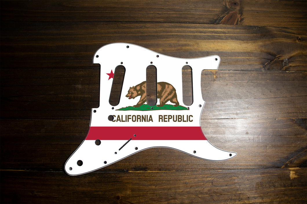 California-Flag Strat Pickguard by Carmedon