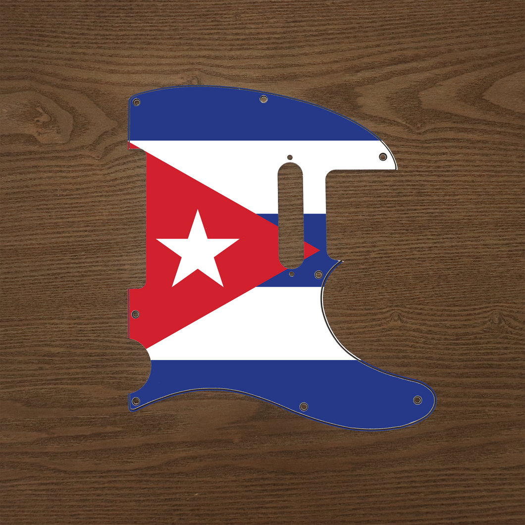 Cuba-Flag Tele Pickguard by Carmedon