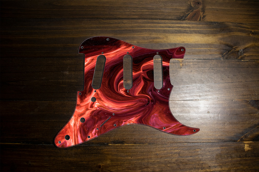 Dark Crystal Red-Psychedelic Strat Pickguard by Carmedon