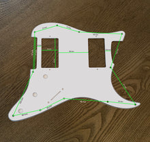 Load image into Gallery viewer, Carmedon 11-Hole Strat HH Pickguard for American/Mexican Stratocaster Guitar, 3Ply White
