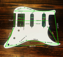 Load image into Gallery viewer, Carmedon 11-Hole Strat HSS Pickguard for American/Mexican Stratocaster Guitar, 3Ply White
