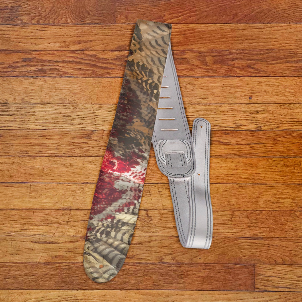 Hawkeye Red-Leather Guitar Strap by Carmedon