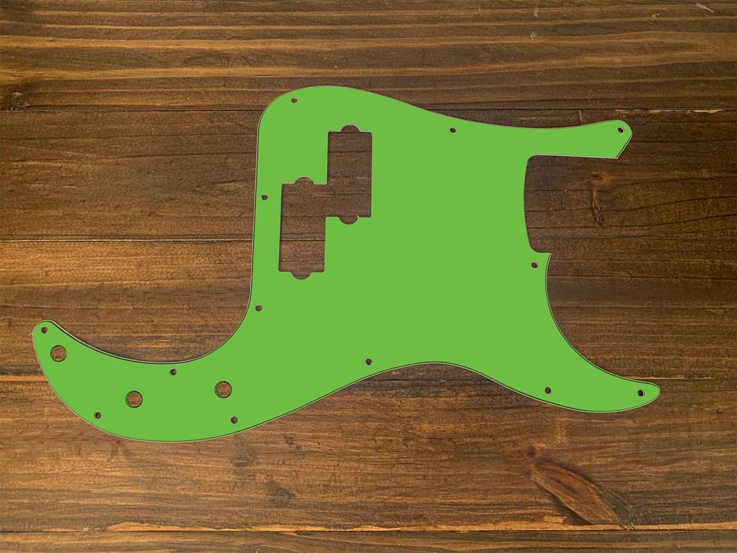 Lime Green(Matte)-Solid Precision Bass Pickguard by Carmedon