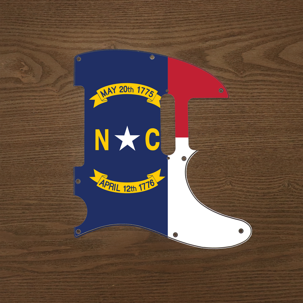 North Carolina-Flag Tele Pickguard by Carmedon