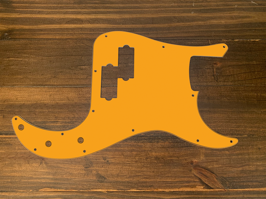 Orange(Matte)-Solid Precision Bass Pickguard by Carmedon