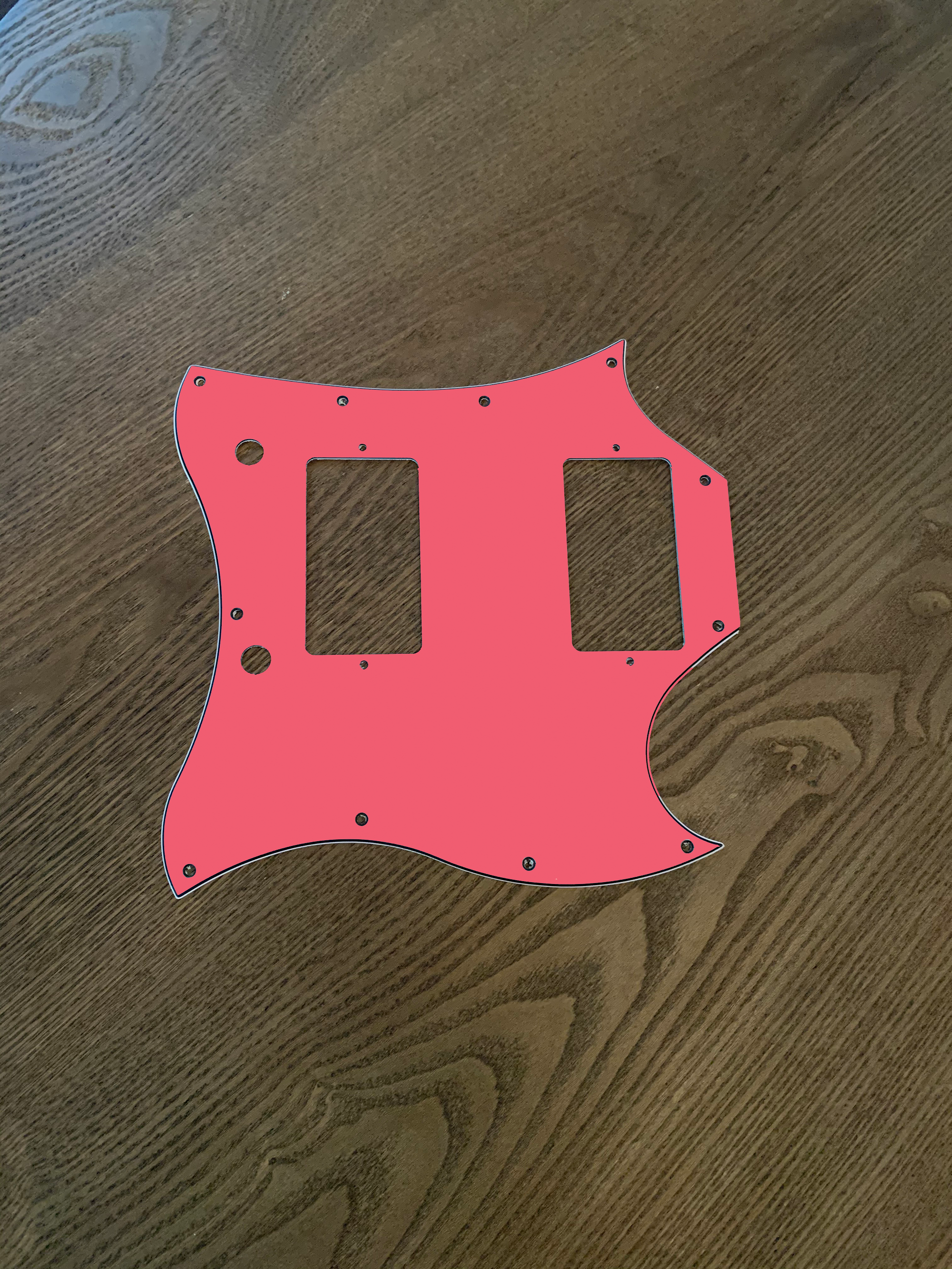 Strawberry Pink(Matte)-Solid SG Pickguard by Carmedon