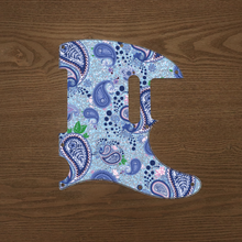 Load image into Gallery viewer, Vintage Paisley Blue on Blue-Paisley Tele Pickguard by Carmedon
