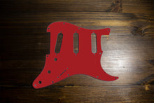 Load image into Gallery viewer, Candy Apple Red-Solid Strat Pickguard by Carmedon
