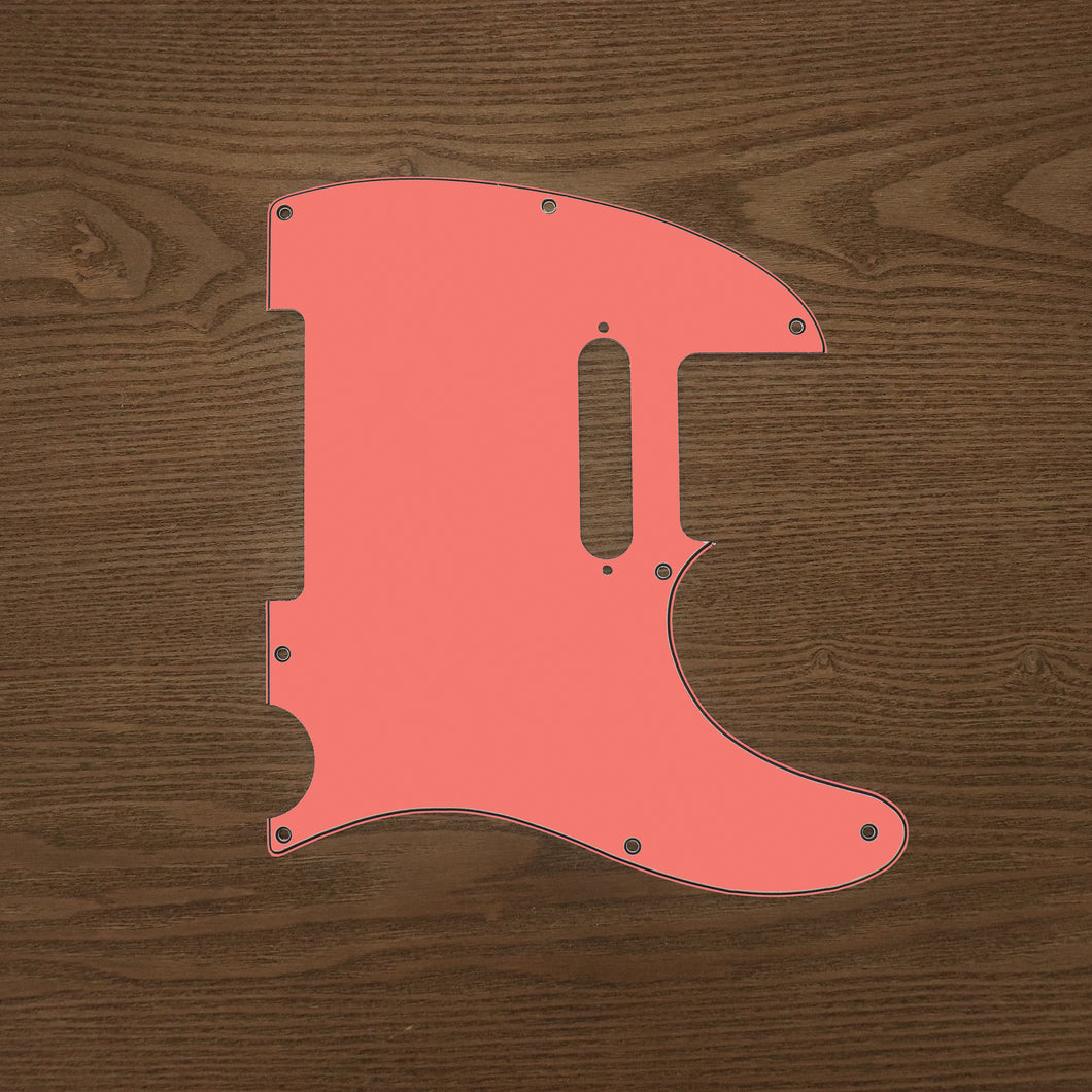 Coral-Solid Tele Pickguard by Carmedon
