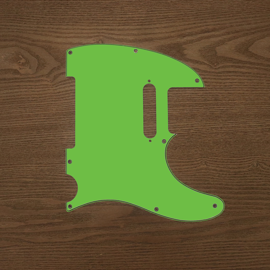 Lime Green-Solid Tele Pickguard by Carmedon