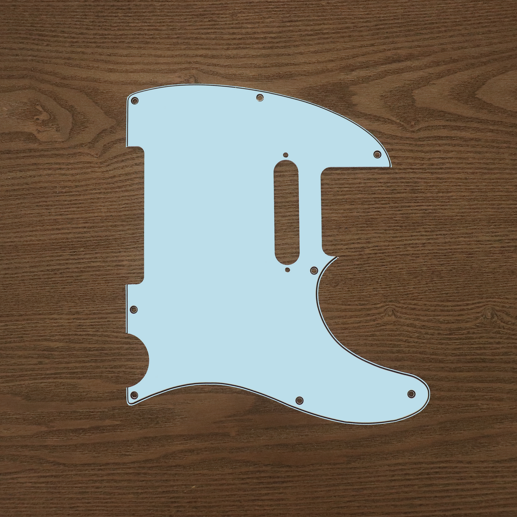Light Blue-Solid Tele Pickguard by Carmedon