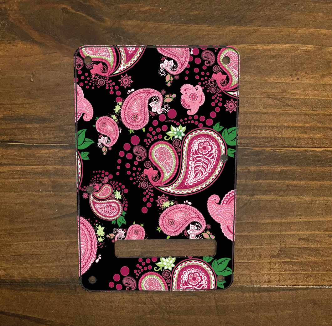 Pink and Black Paisley Trem Cover by Carmedon