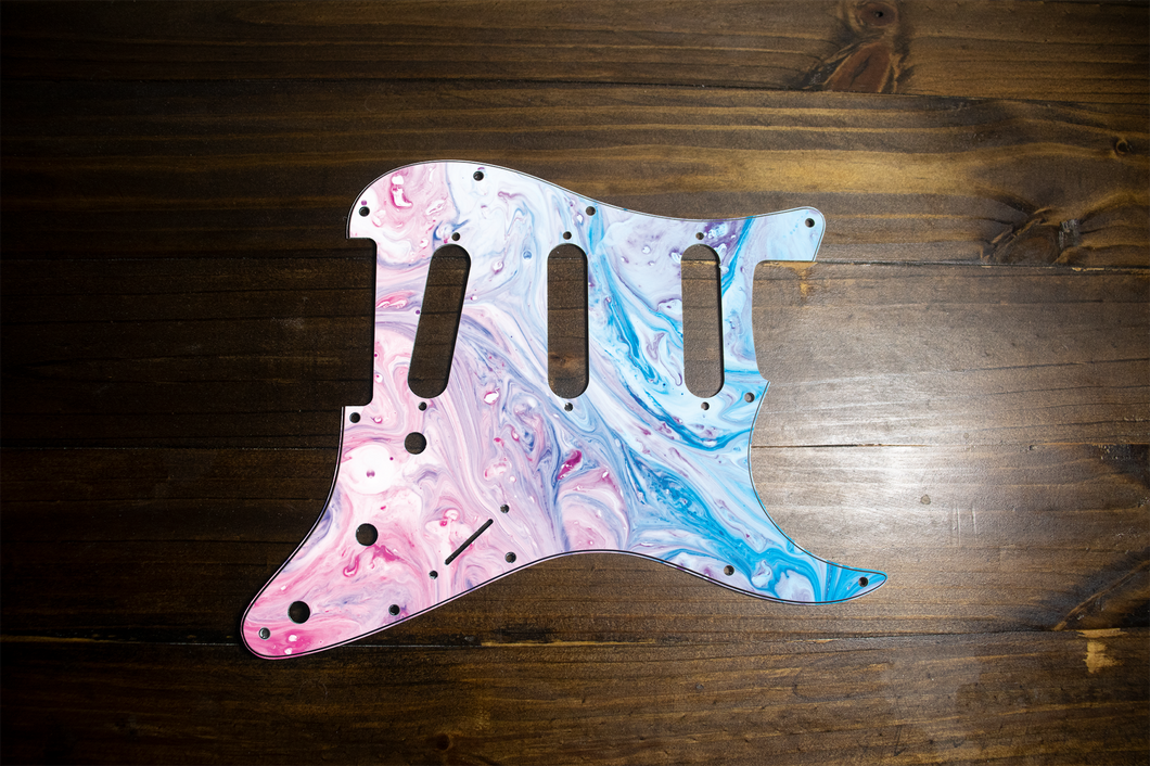 The Woodstock psychedelic graphic strat pickguard