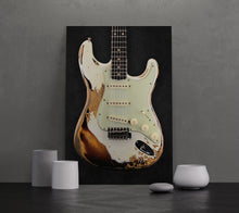 Load image into Gallery viewer, Vintage White Strat Canvas Wall Art by Carmedon
